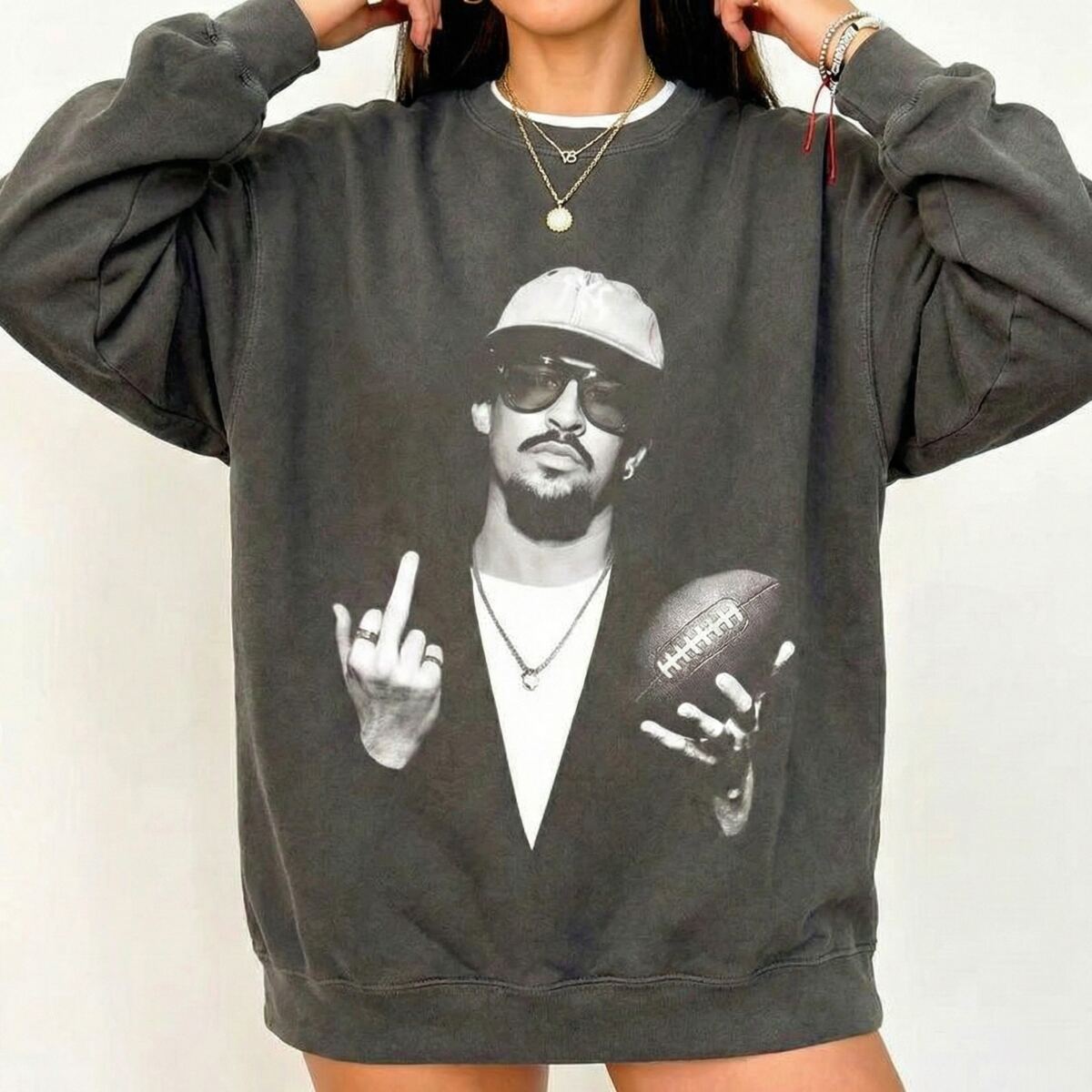 Bad Benito Football 2026 Halftime Show Graphic Tee - Retro Oversized Shirt