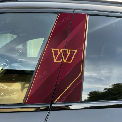 Washington Commanders Car Pillar Wrap - Premium Vinyl B-Pillar Decal, Universal Fit