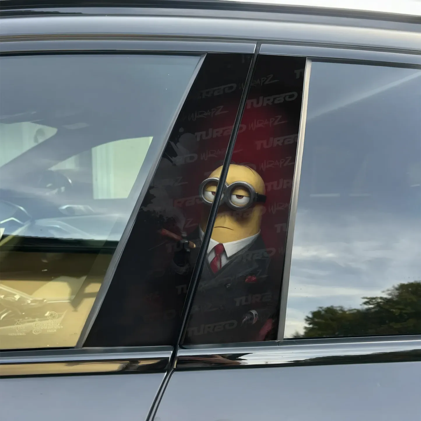Minion Godfather - Car pillar sticker
