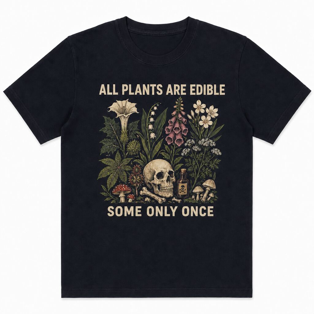 All Plants Are Edible Some Only Once T-Shirt