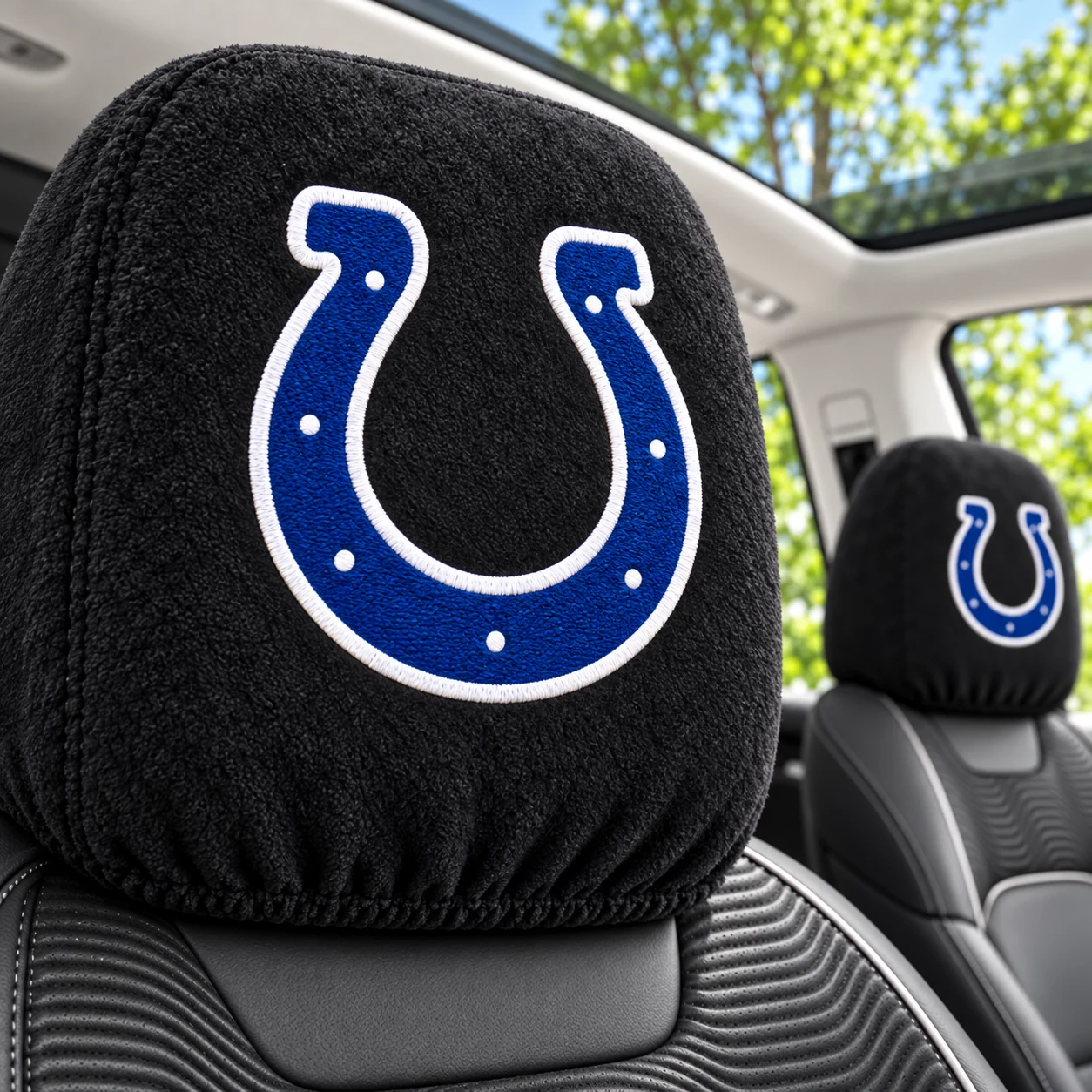 Indianapolis Colts Football Car Headrest Covers - view 2