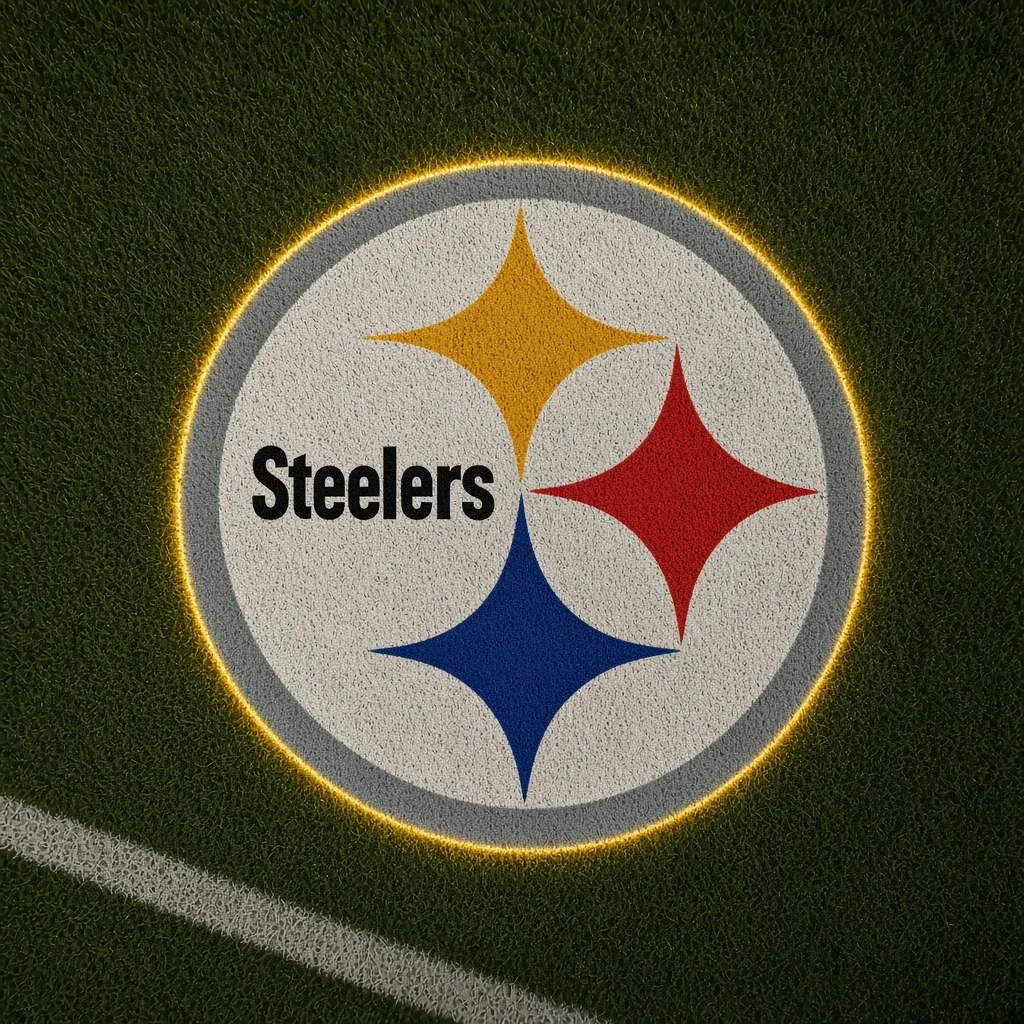 Pittsburgh Steelers Football Car Door Projector Light grass scene