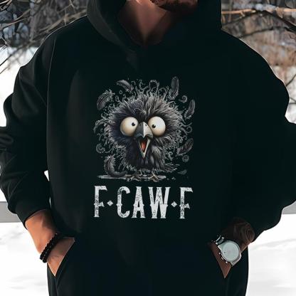 Funny Cartoon Crow "F-CAW-F" Casual Graphic Tees/Sweatshirts