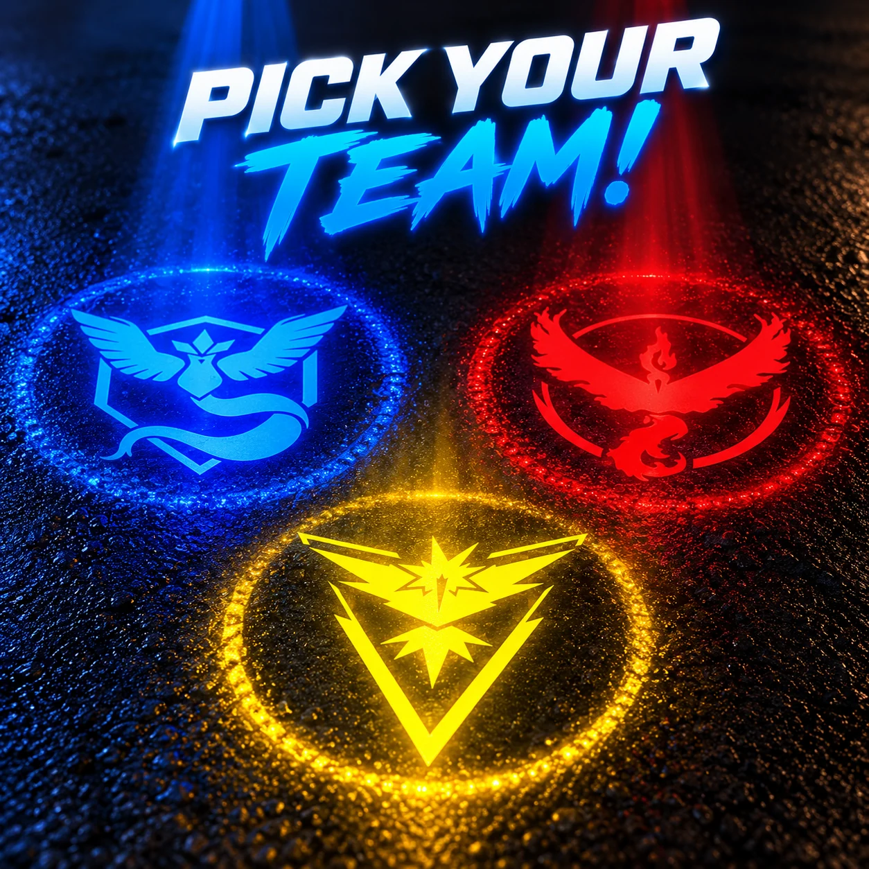 Pokemon GO Team Emblems Selection Overview
