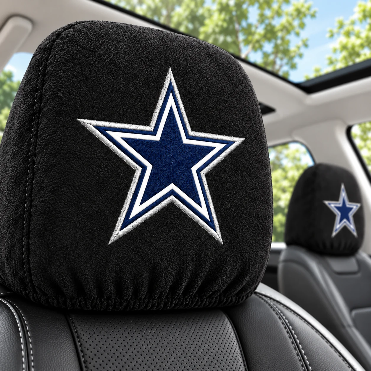 Dallas Cowboys Football Car Headrest Covers - view 2