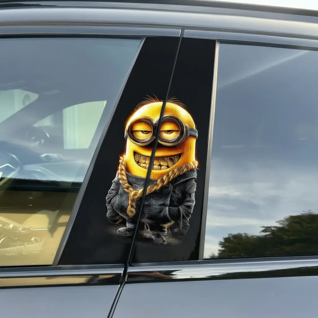 Golden Minion - Car pillar sticker