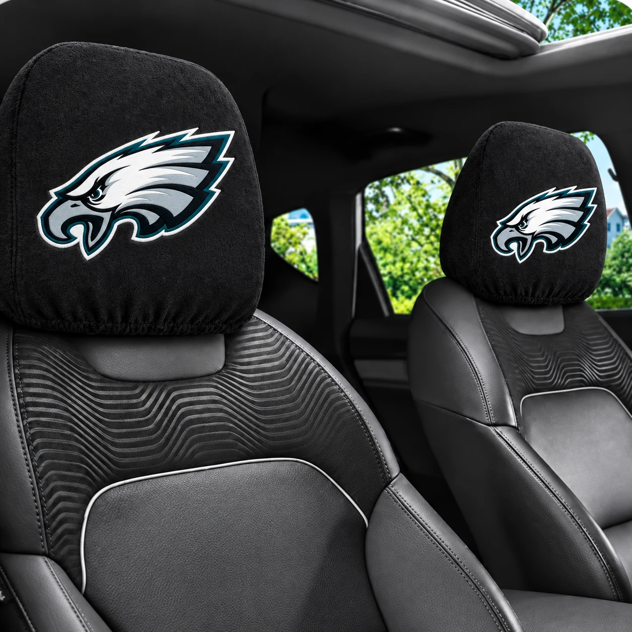 Philadelphia Eagles Football Car Headrest Covers - view 1