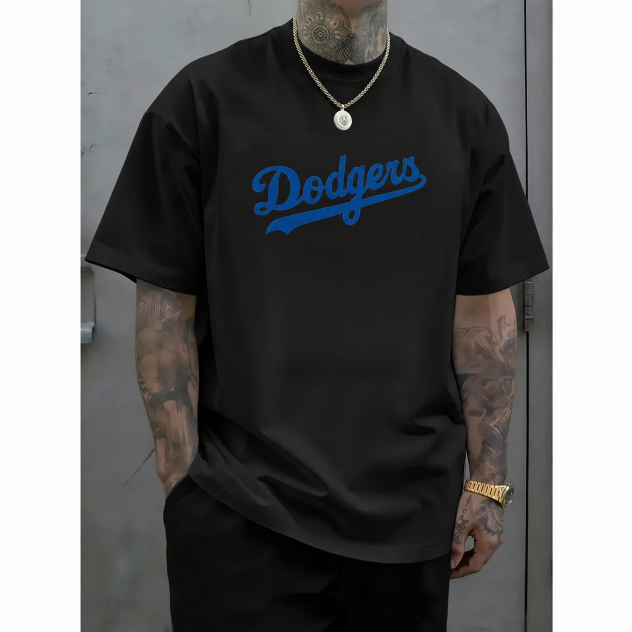Classic Script Graphic Short-Sleeve T-Shirt Men's Streetwear Casual Gift