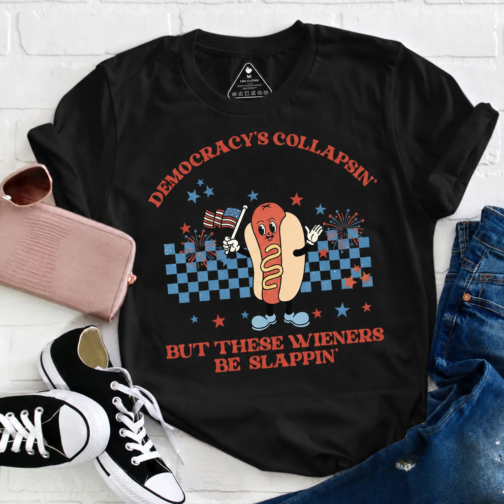 Funny July 4th Hot Dog Graphic Tee