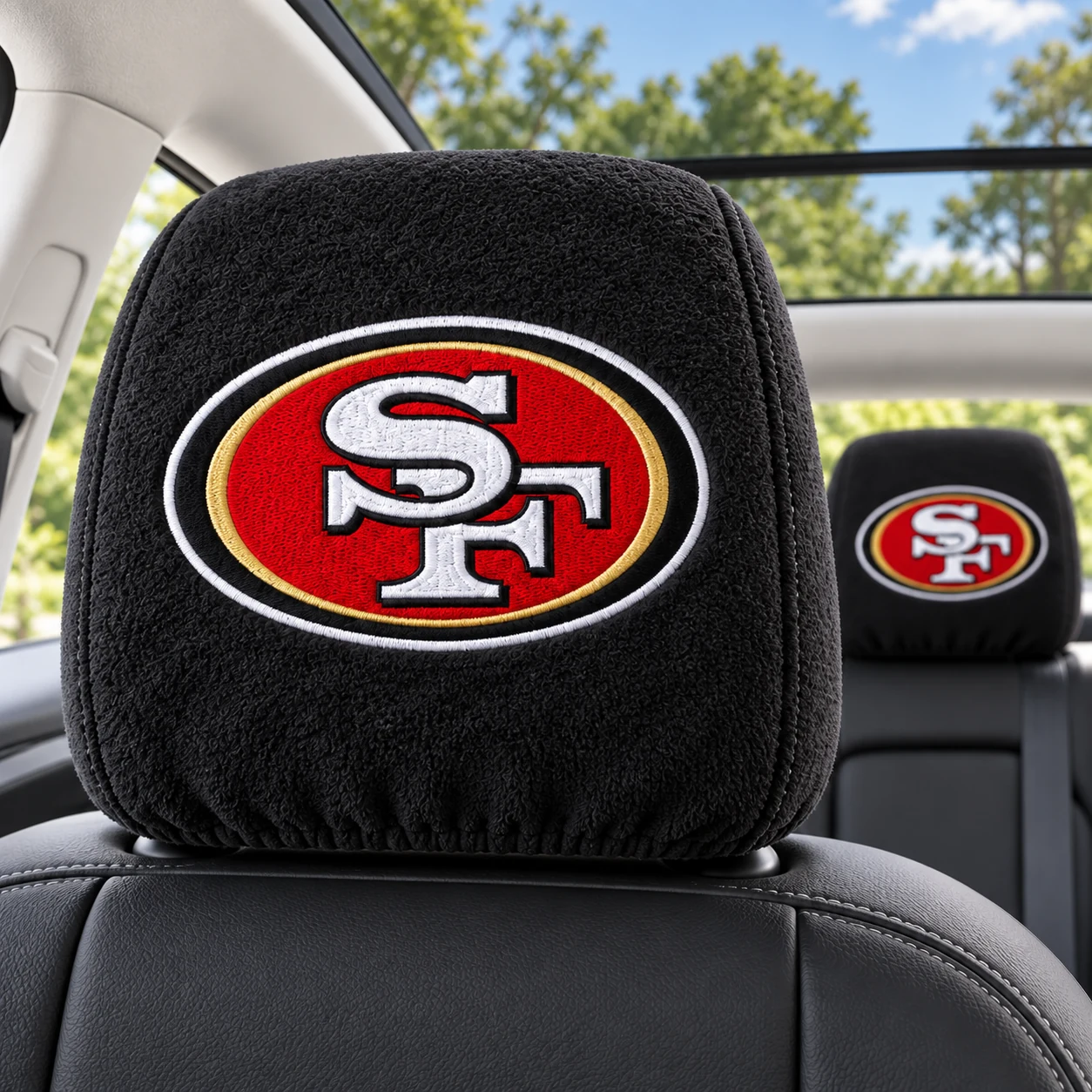 San Francisco 49ers Football Car Headrest Covers - view 2