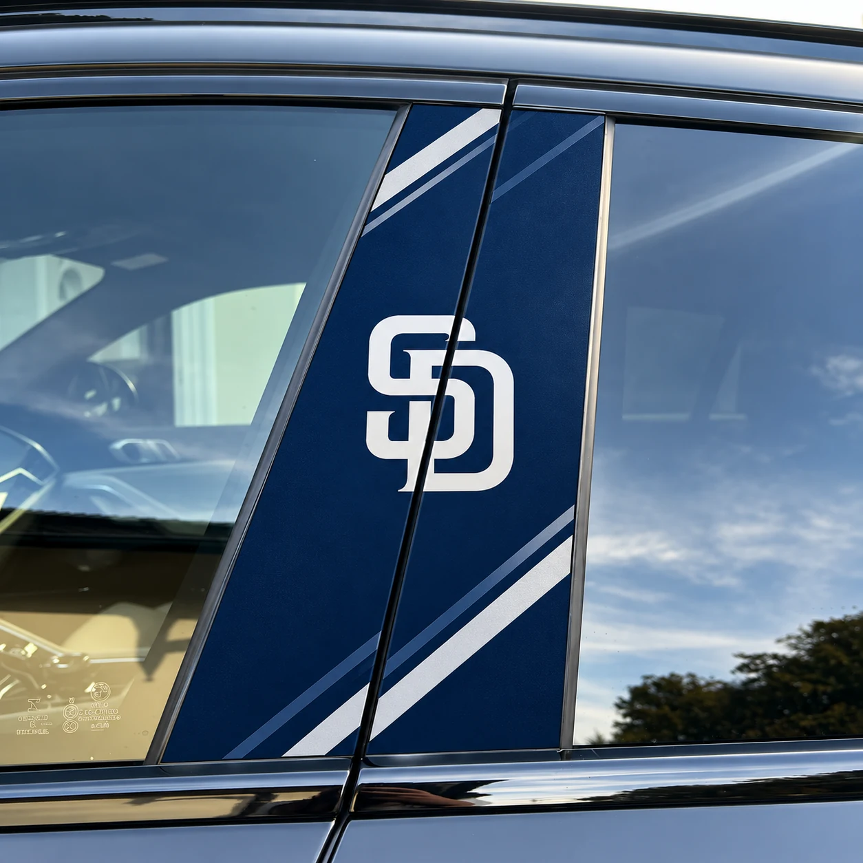 San Diego Padres Car Pillar Wrap - Universal Fit