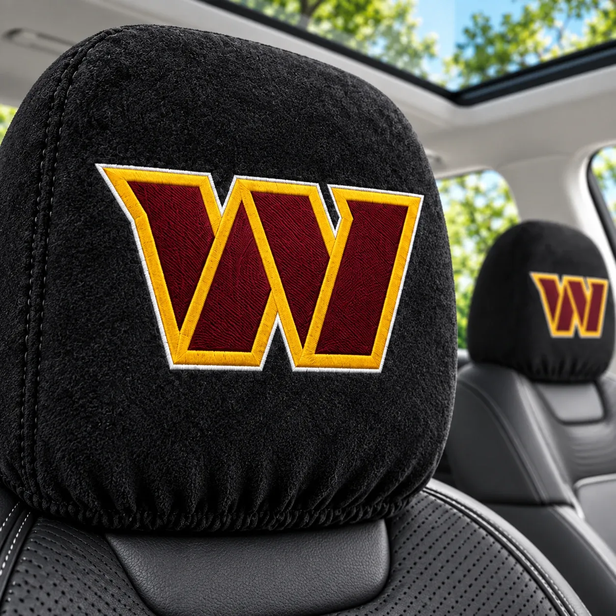 Washington Commanders Football Car Headrest Covers - view 2