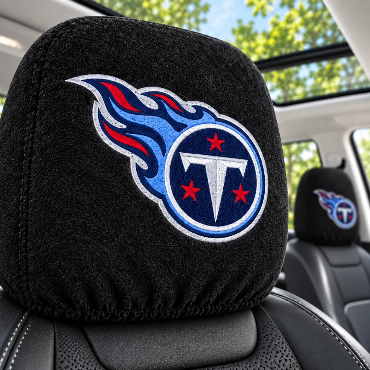 Tennessee Titans Football Car Headrest Covers - view 2