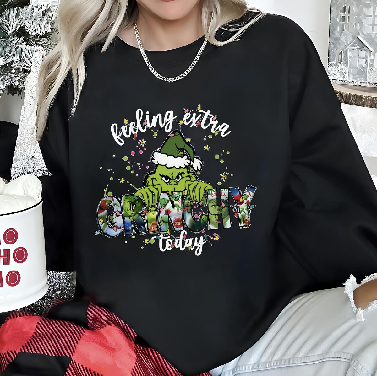 Christmas Movie Character Print Sweatshirt