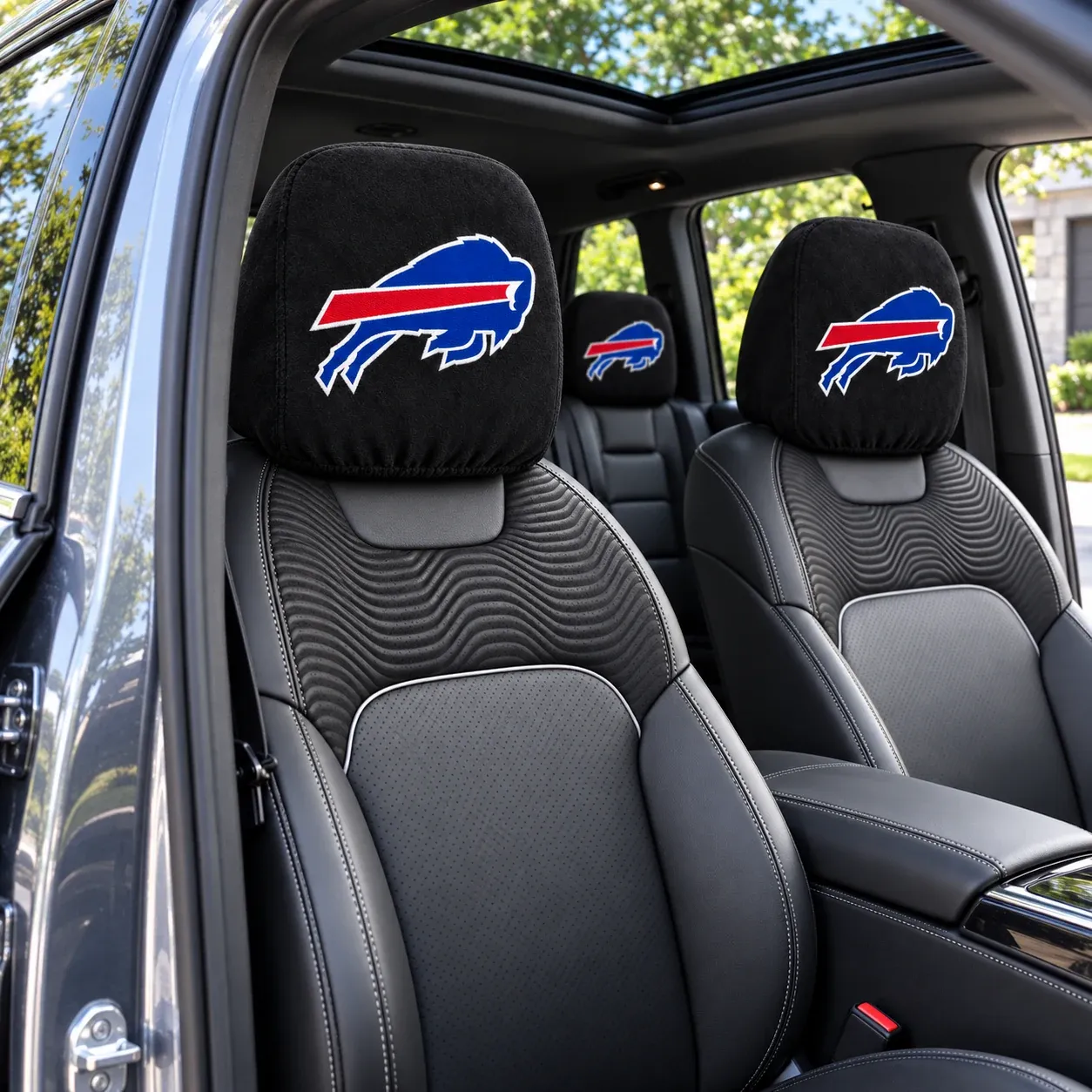 Buffalo Bills Football Car Headrest Covers - view 3