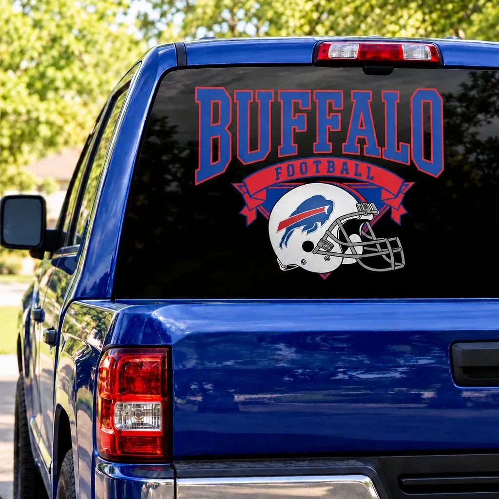 Buffalo Bills Football Square Rear Window Decal