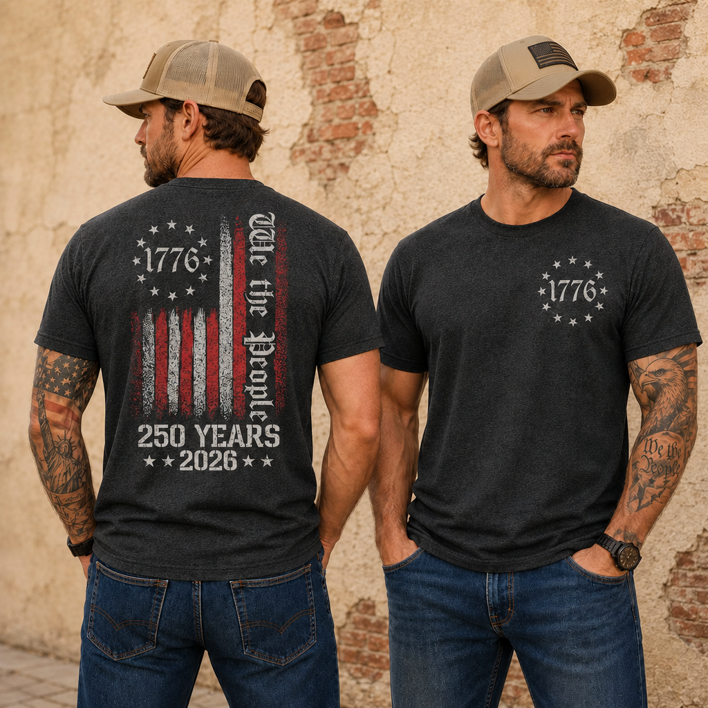1776 We The People 250 Years Patriotic Tee