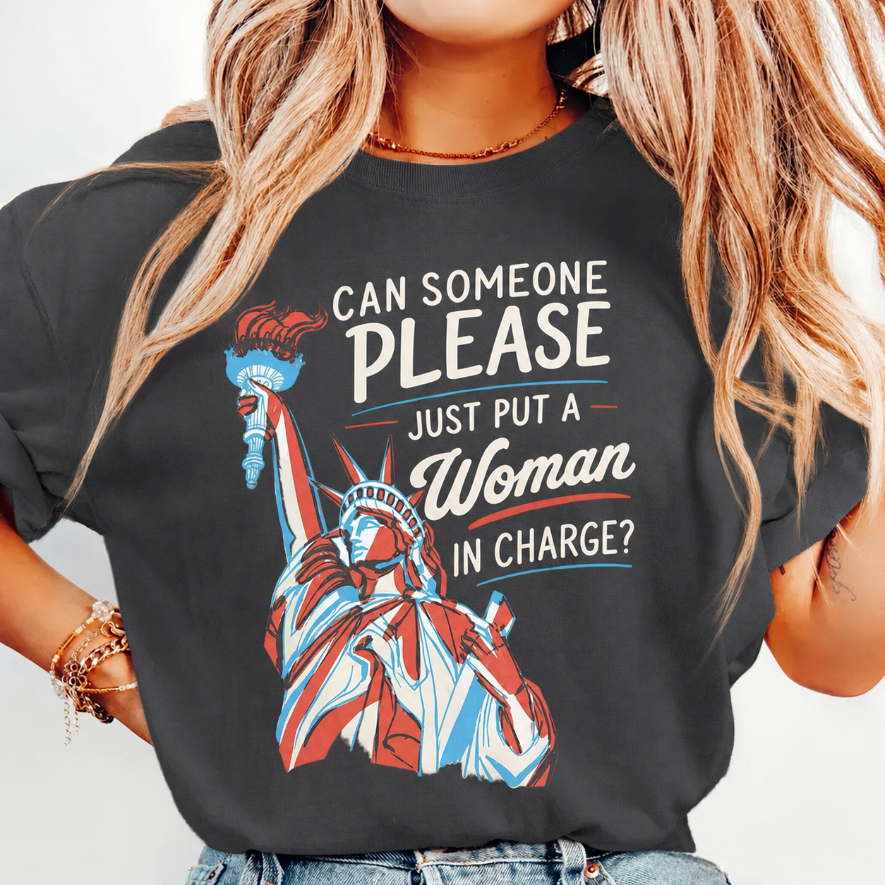 Can Someone Please Just Put A Woman In Charge T-Shirt