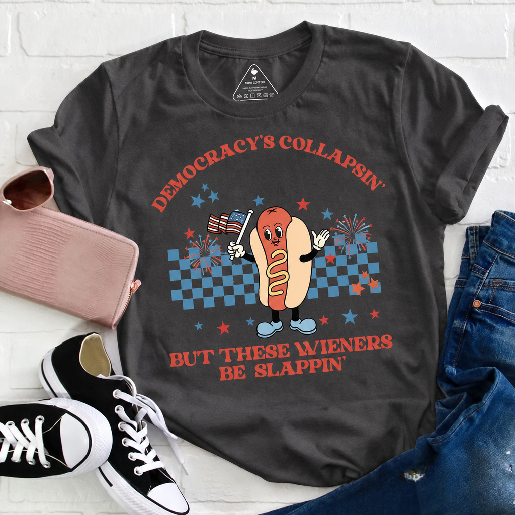 Funny July 4th Hot Dog Graphic Tee