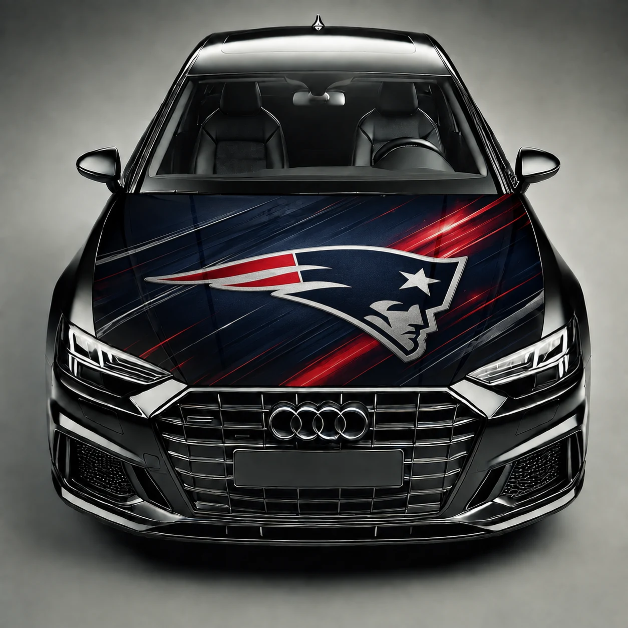 New England Patriots Premium Car Hood Wrap - Universal Fit