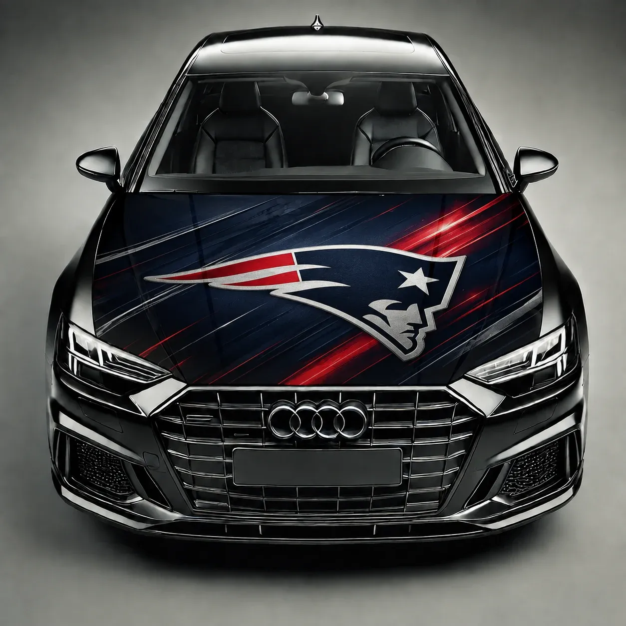 New England Patriots Premium Car Hood Wrap - Universal Fit