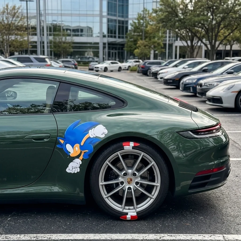 Customer review photo - Porsche with Sonic decal