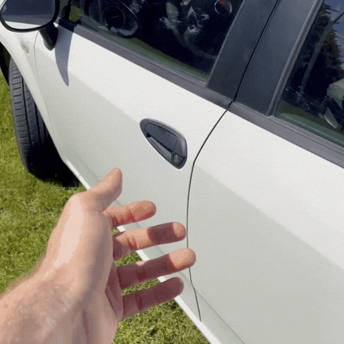 Football car door projector light demo