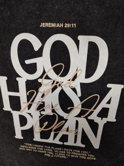 “God Has A Plan” Religious Streetwear Tee - Jeremiah 29:11 Inspired Apparel