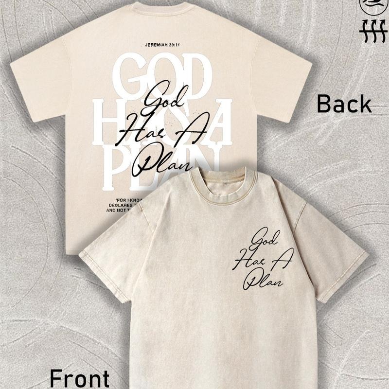 “God Has A Plan” Religious Streetwear Tee - Jeremiah 29:11 Inspired Apparel