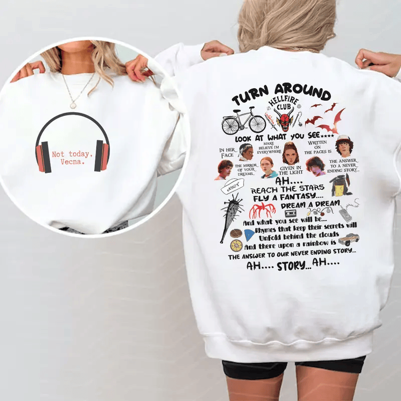 "Not Today, Vecna" Stranger Things x NeverEnding Story 2-Sided Apparel