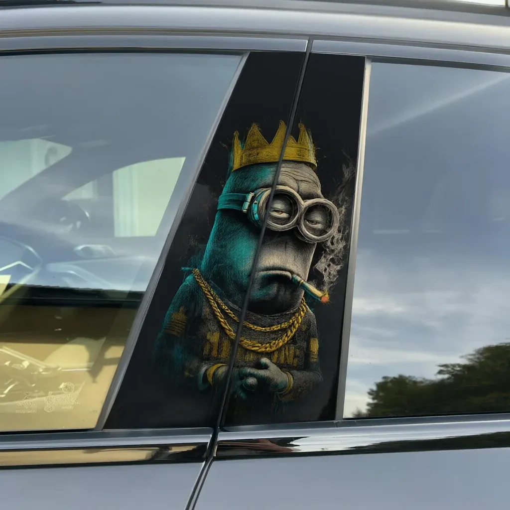 Minion - King of Gangsters - Car pillar Sticker