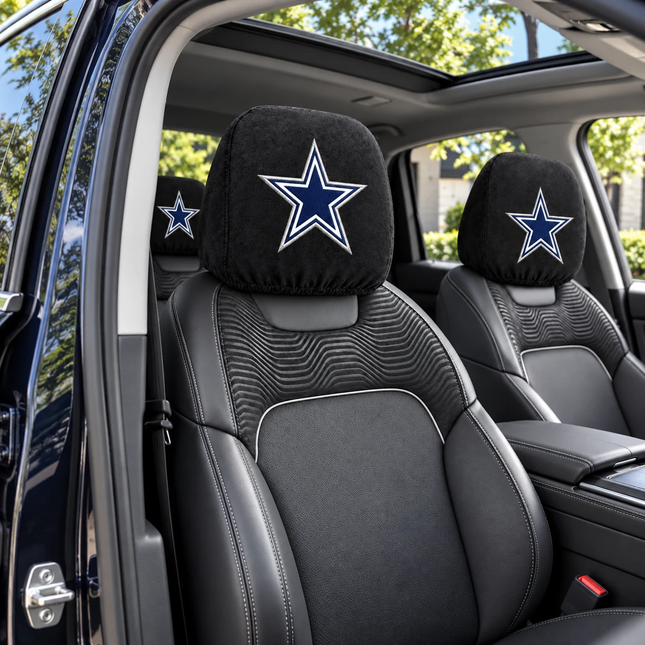Dallas Cowboys Football Car Headrest Covers - view 3
