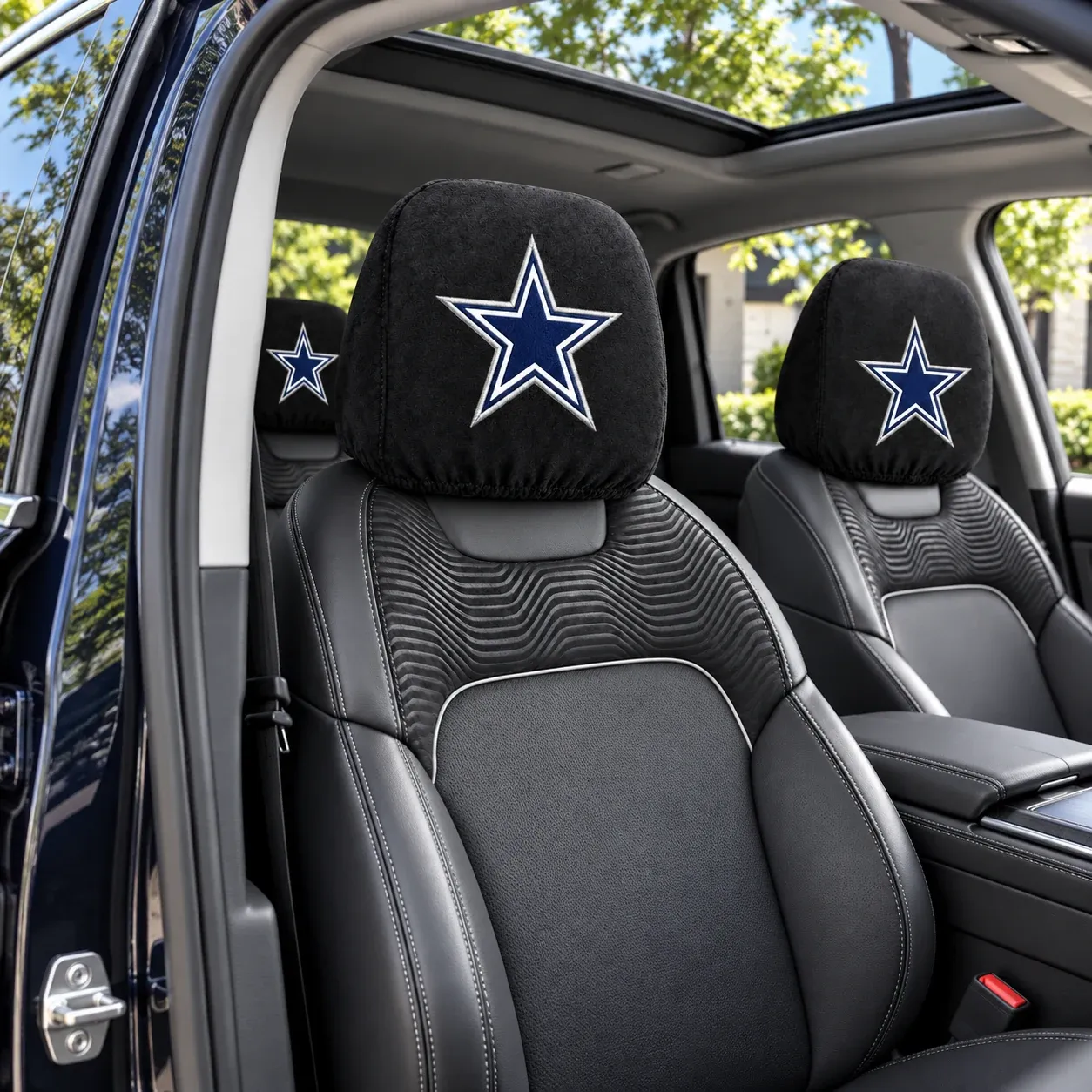 Dallas Cowboys Football Car Headrest Covers - view 3