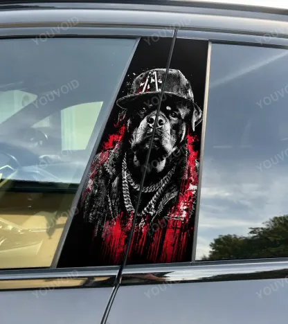 Hooligan dog - Car pillar sticker