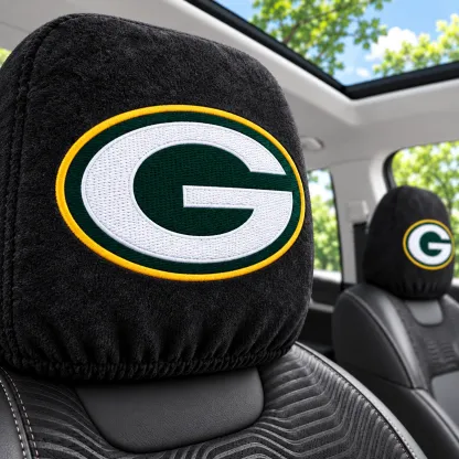 Green Bay Packers Football Car Headrest Covers - view 2