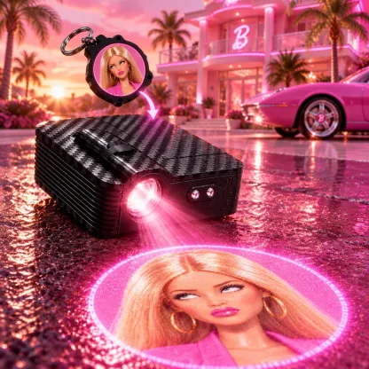 Barbie Earrings Neon Pink LED Car Door Welcome Projector Light