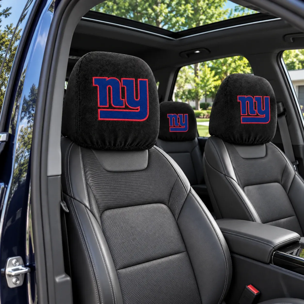New York Giants Football Car Headrest Covers - view 3