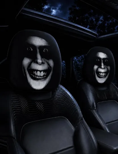 Ghost Face Car Headrest Covers - Style A (2PC) image 1
