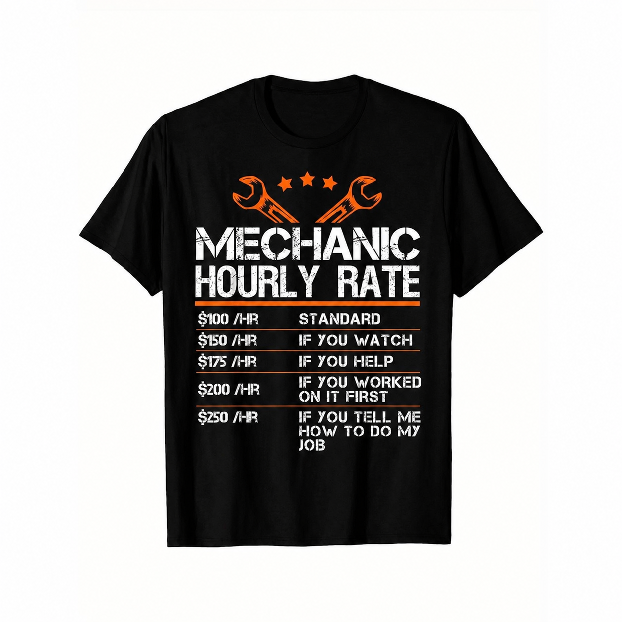 Mechanic Hourly Rate Funny T-Shirt