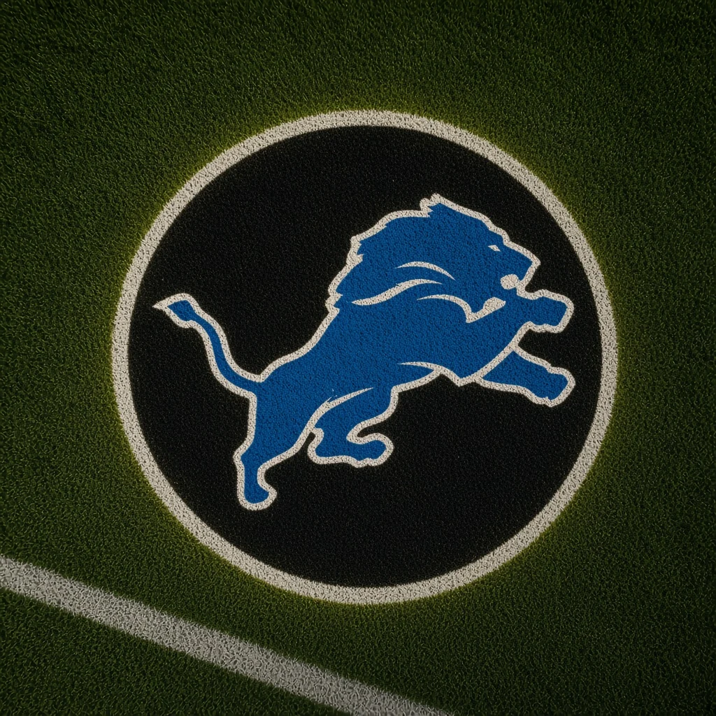 Detroit Lions Football Car Door Projector Light grass scene