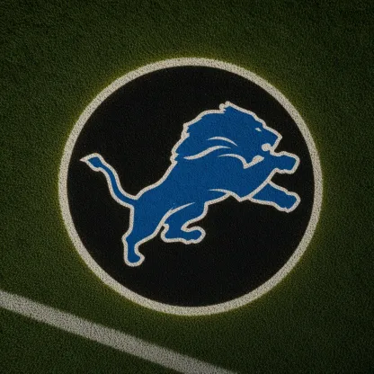 Detroit Lions Football Car Door Projector Light grass scene