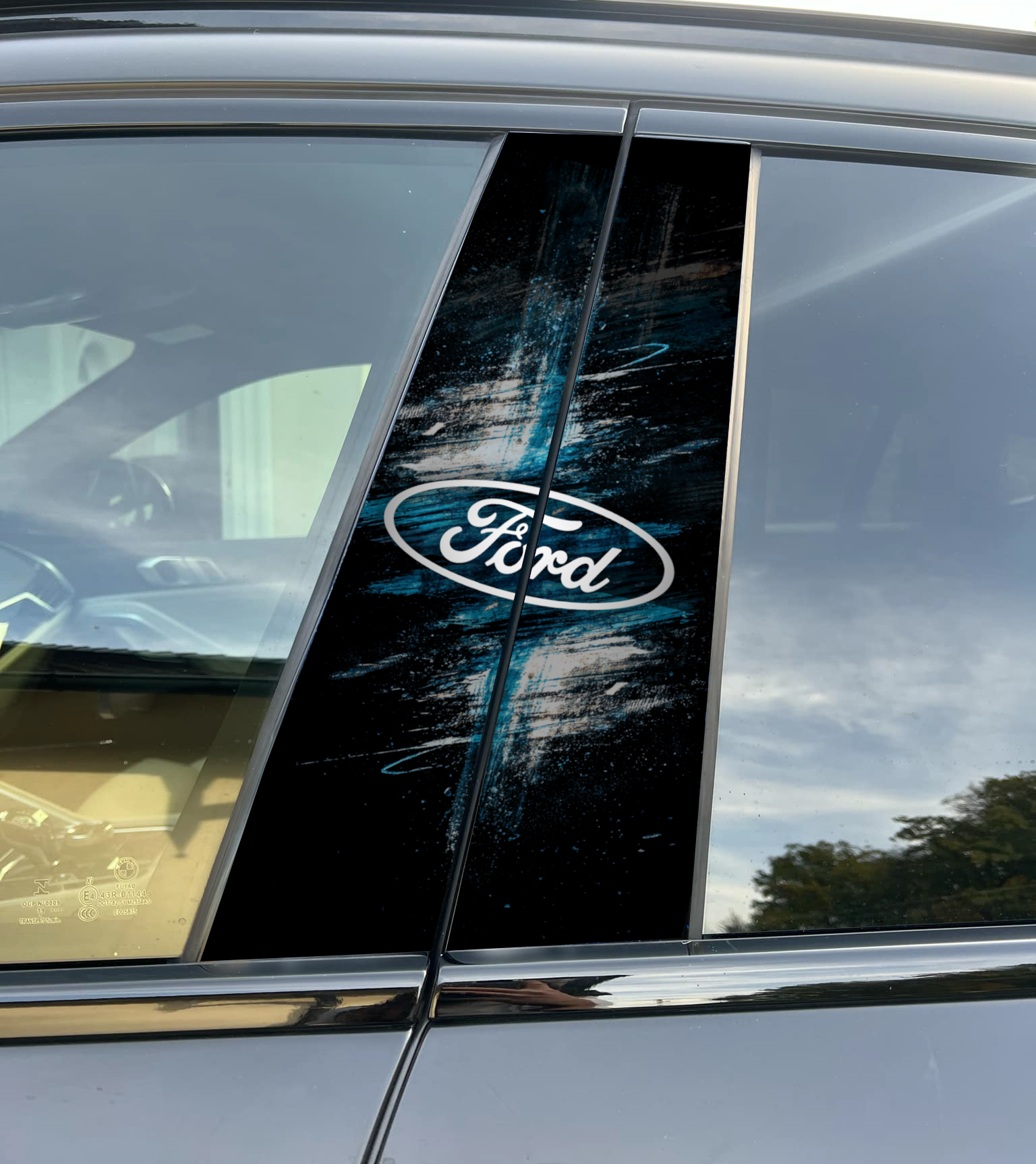 Ford Car Pillar Wrap - Premium Vinyl B-Pillar Decal, Universal Fit