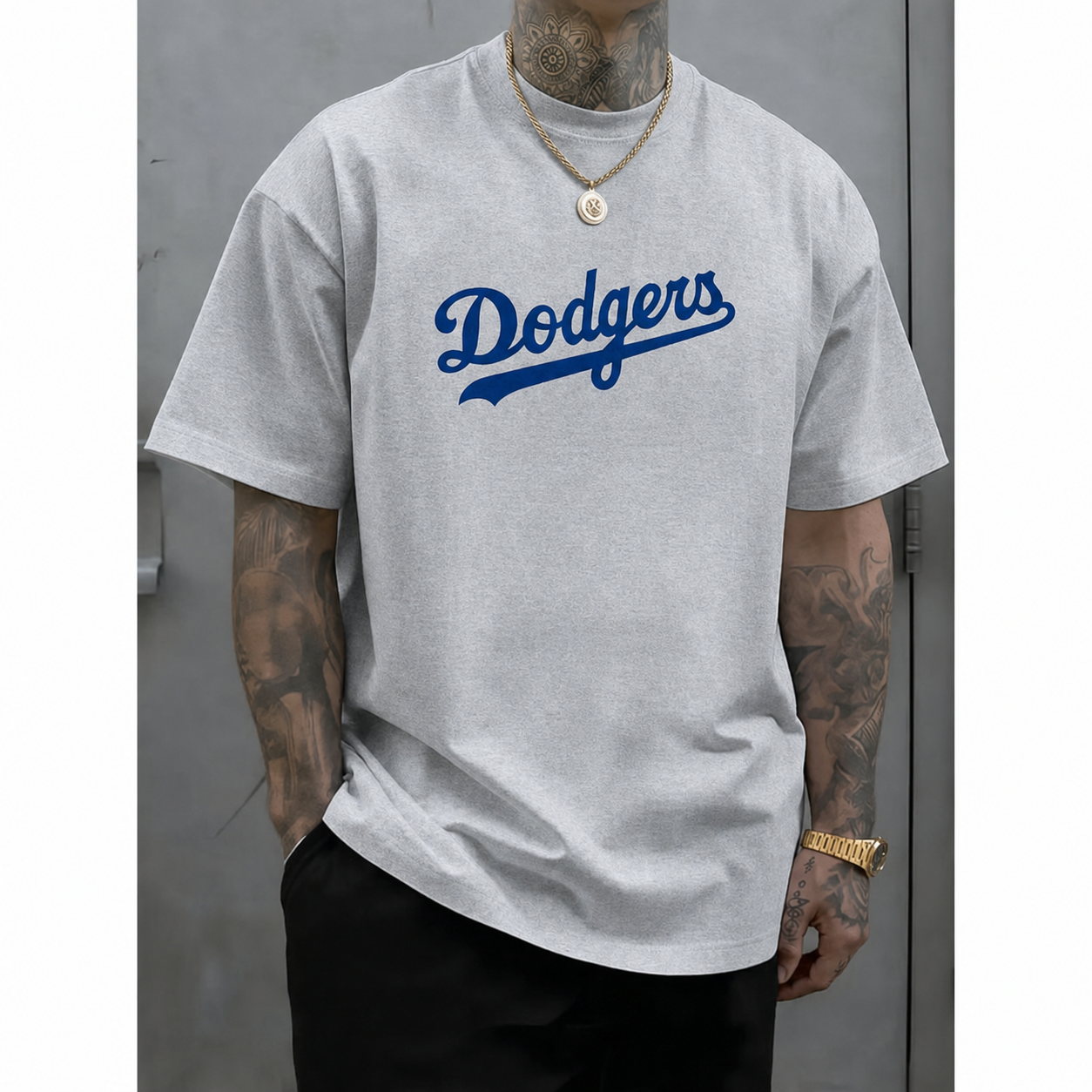 Classic Script Graphic Short-Sleeve T-Shirt Men's Streetwear Casual Gift