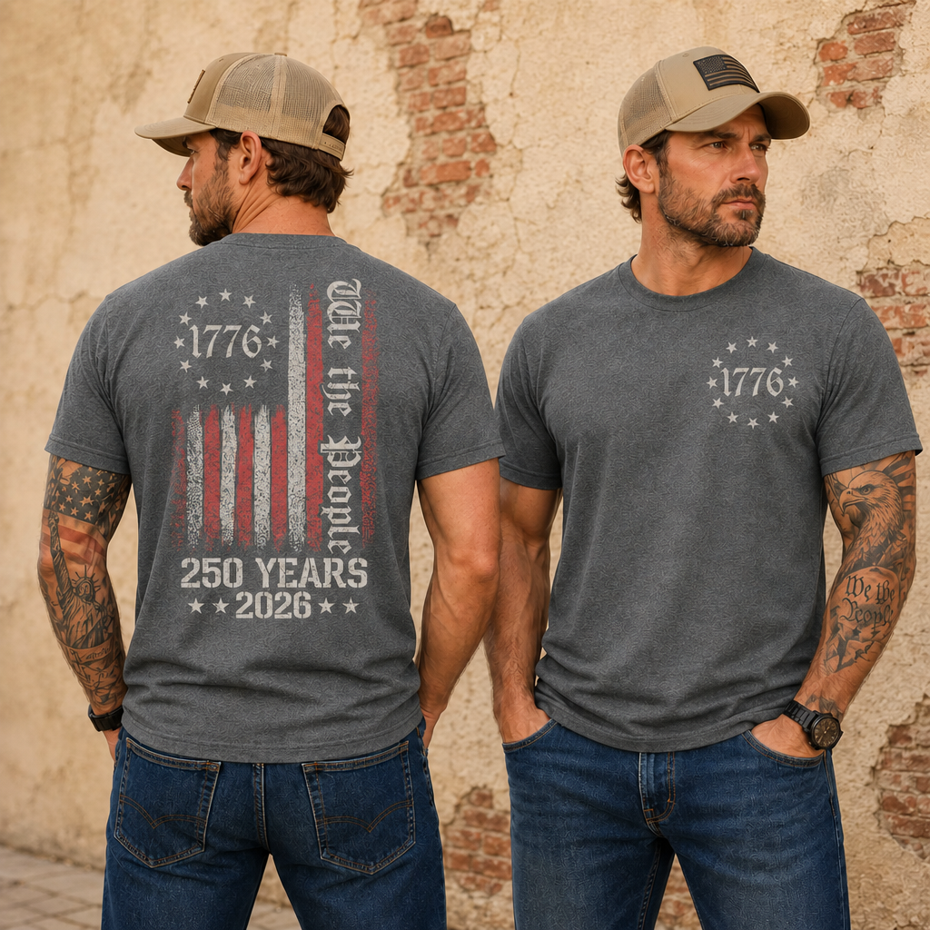 1776 We The People 250 Years Patriotic Tee
