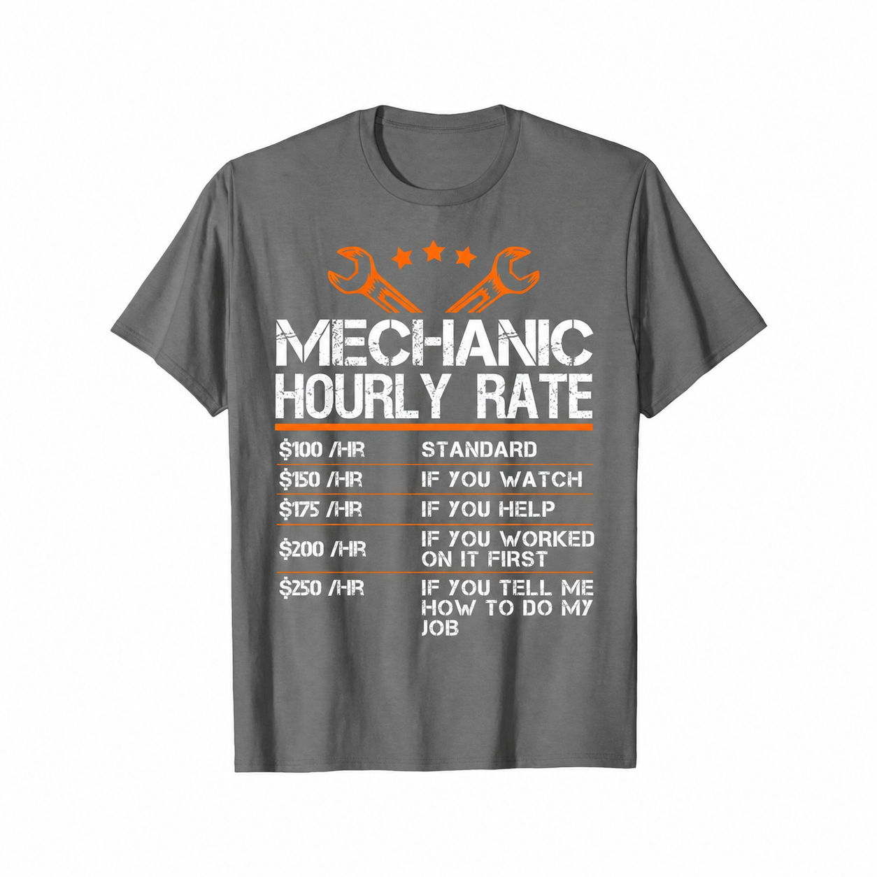 Mechanic Hourly Rate Funny T-Shirt