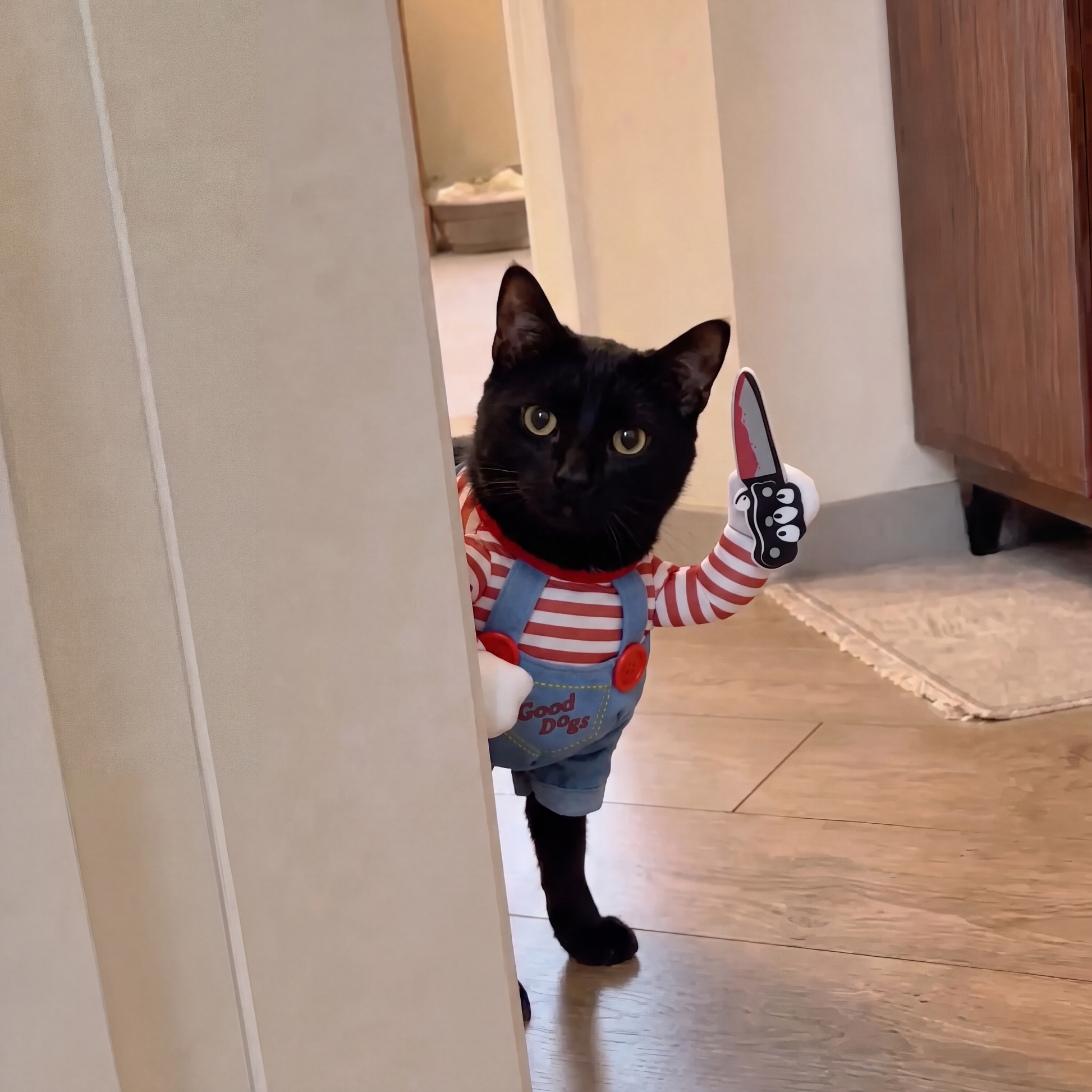 Funny Horror Pet Costume Dress Up Outfit for Dogs & Cats Halloween Party