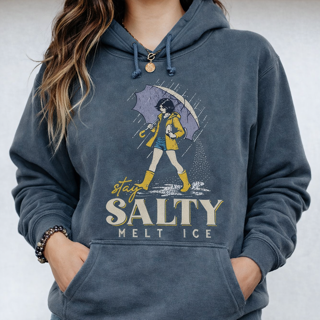 "Stay Salty, Melt ICE" Vintage Graphic Tee - Social Justice Parody Shirt