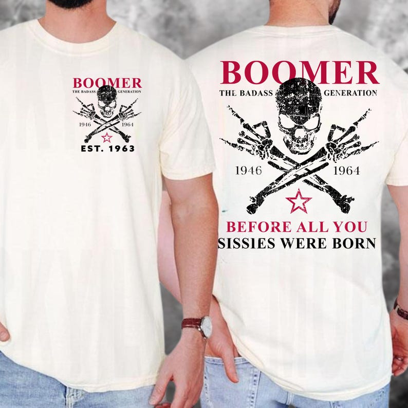 "Boomer The Badass Generation" Vintage Graphic Tees