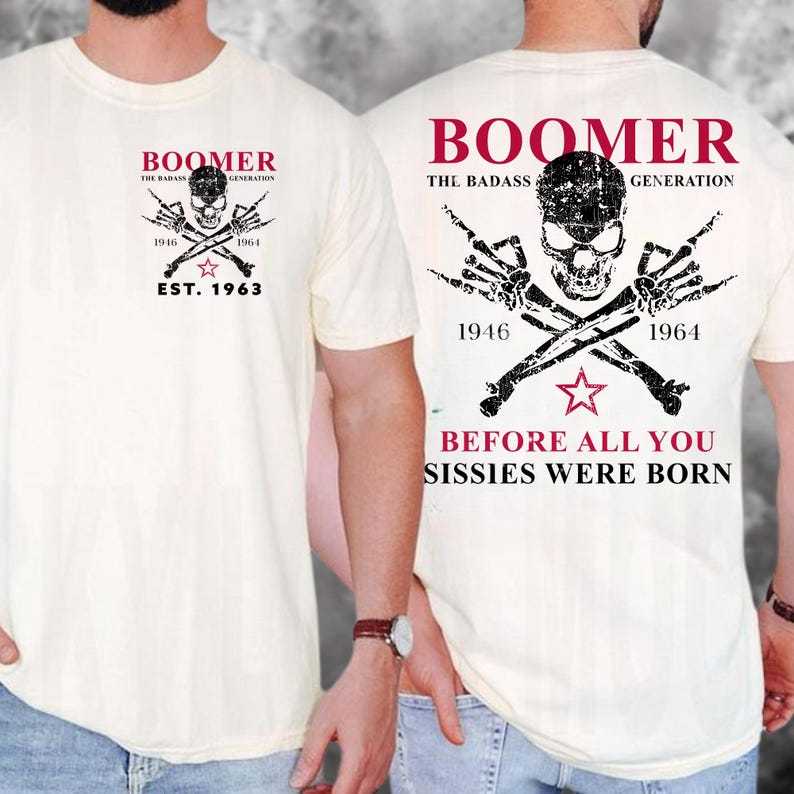 "Boomer The Badass Generation" Vintage Graphic Tees