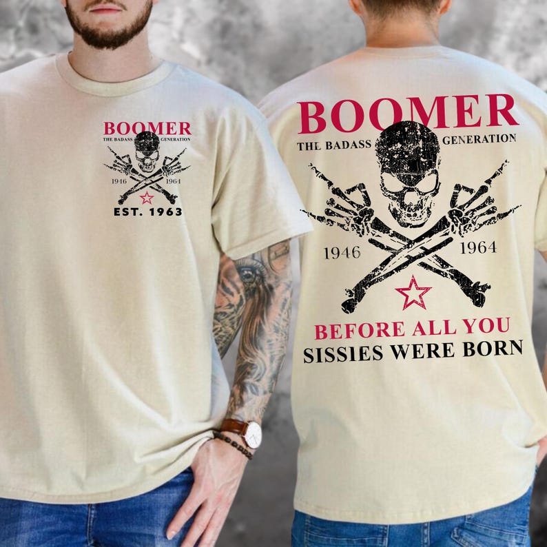"Boomer The Badass Generation" Vintage Graphic Tees